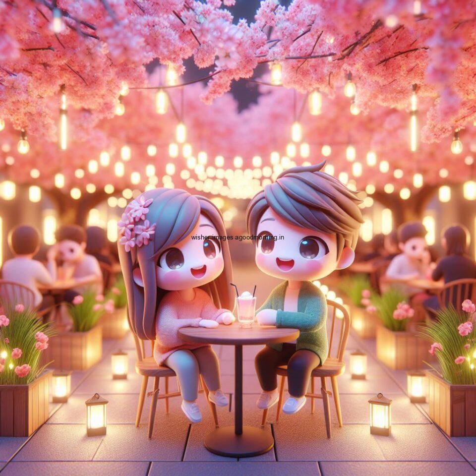 d cute couple images couple seating together with beautifull mall or middle of park azaming light setup ()