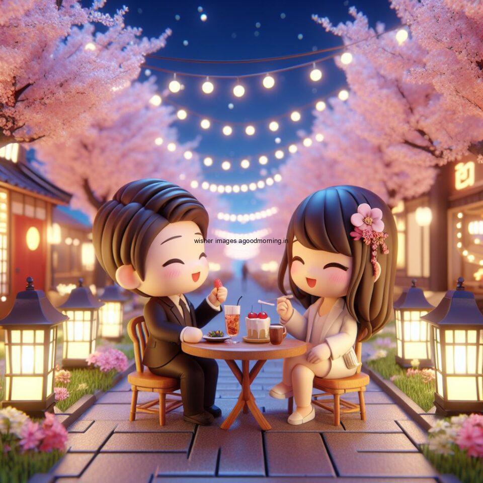 d cute couple images couple seating together with beautifull mall or middle of park azaming light setup ()