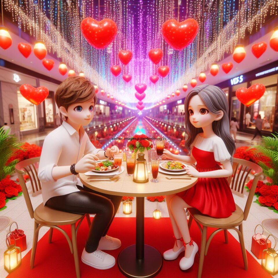 d cute couple images couple seating together with beautifull mall or middle of park azaming light setup ()