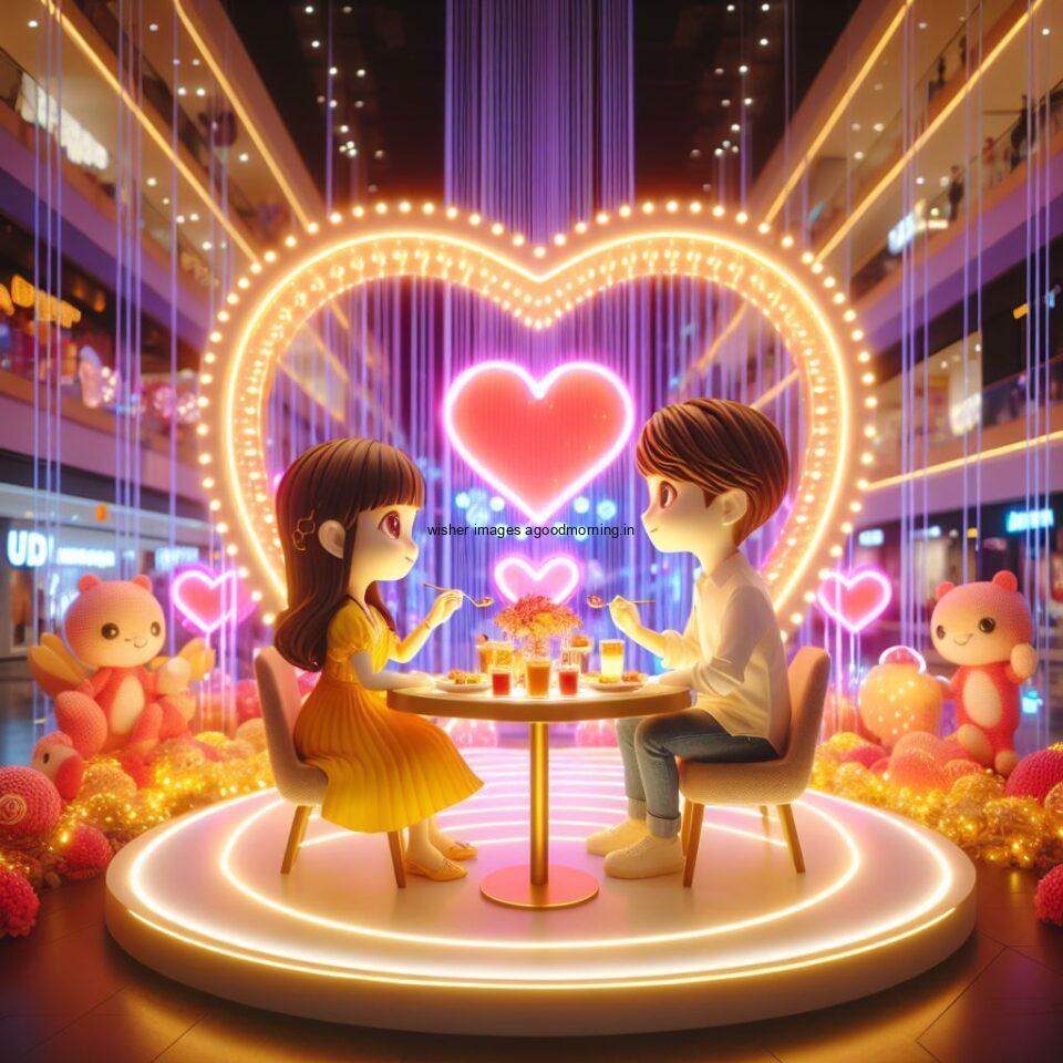 d cute couple images couple seating together with beautifull mall or middle of park azaming light setup ()