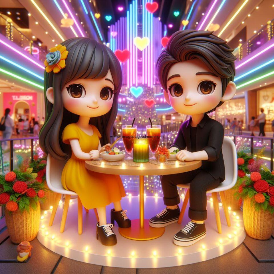 d cute couple images couple seating together with beautifull mall or middle of park azaming light setup ()