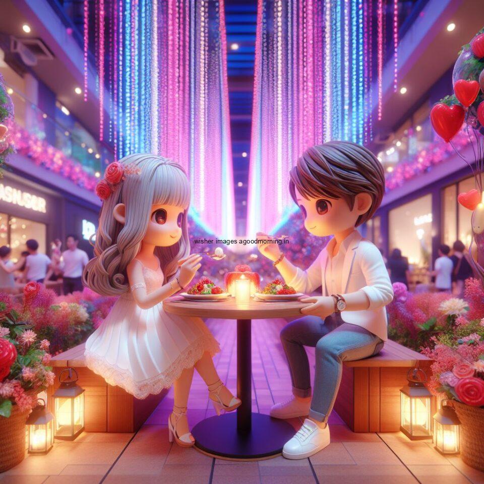 d cute couple images couple seating together with beautifull mall or middle of park azaming light setup ()