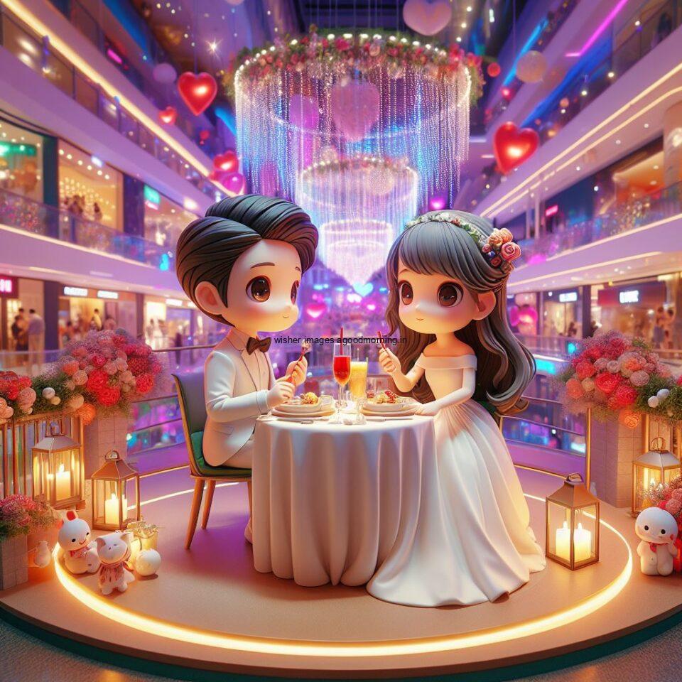 d cute couple images couple seating together with beautifull mall or middle of park azaming light setup ()