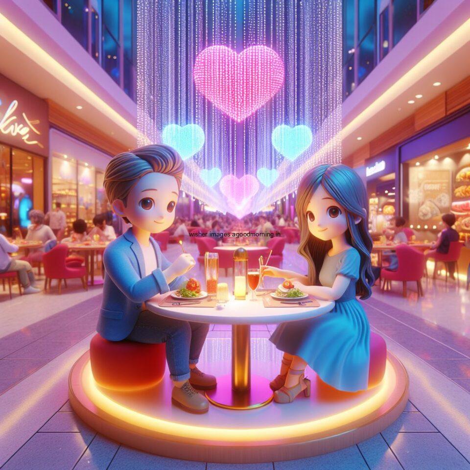 d cute couple images couple seating together with beautifull mall or middle of park azaming light setup ()