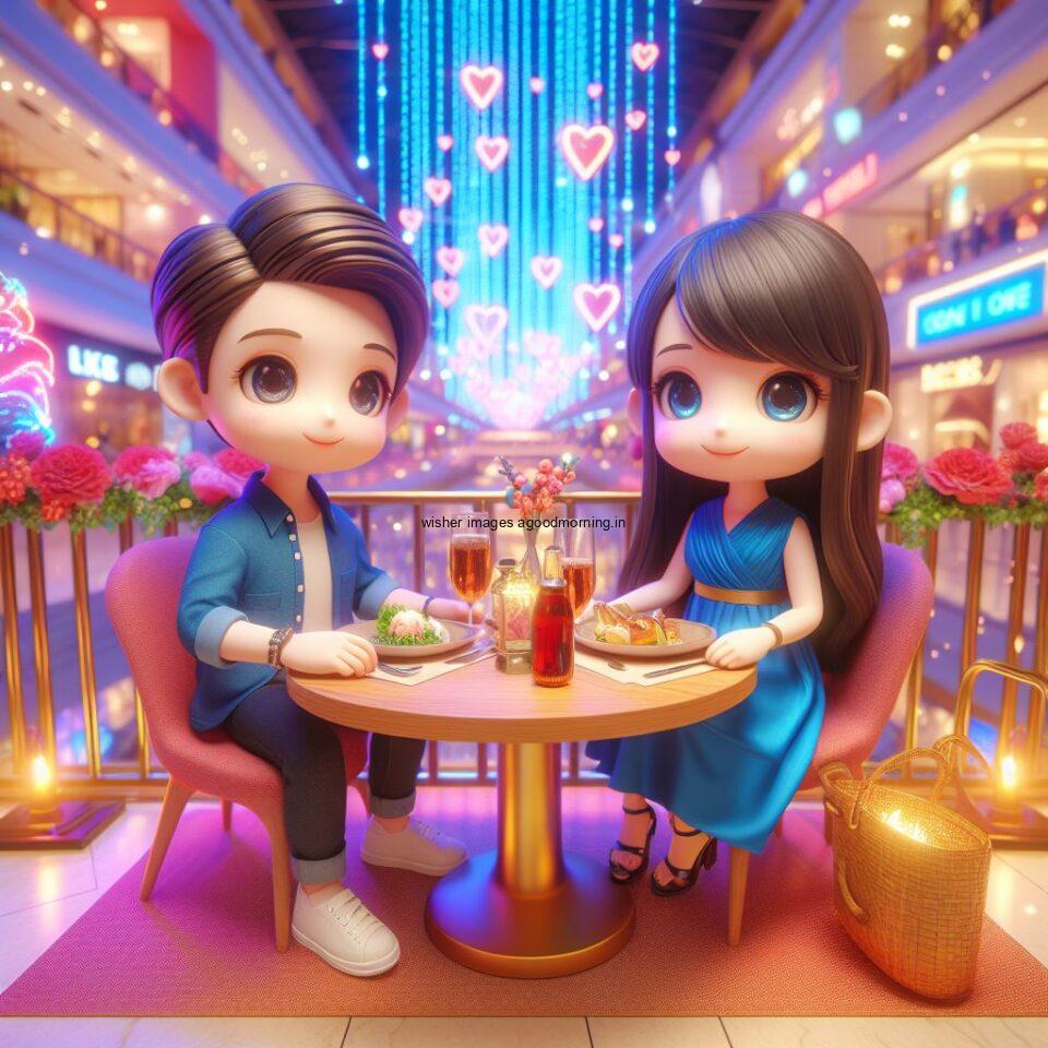 d cute couple images couple seating together with beautifull mall or middle of park azaming light setup ()