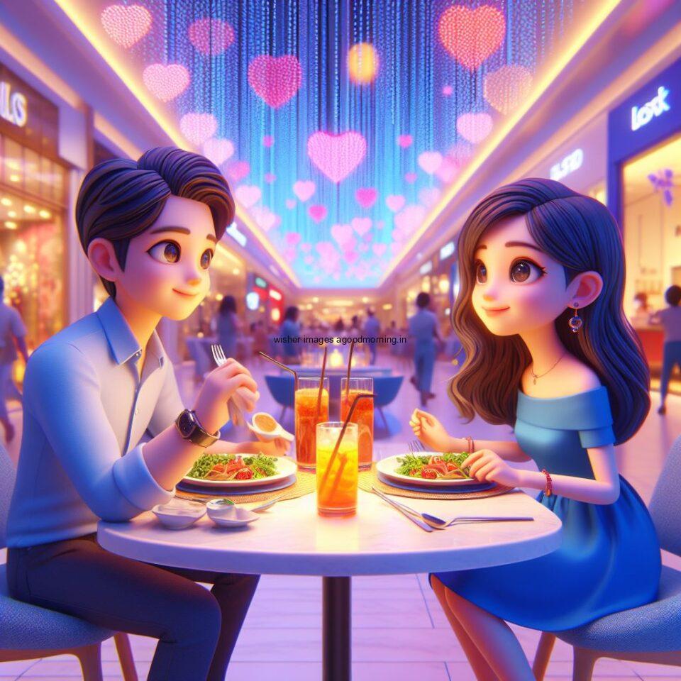 d cute couple images couple seating together with beautifull mall or middle of park azaming light setup ()