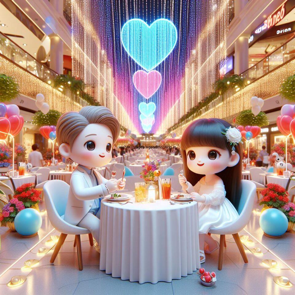 d cute couple images couple seating together with beautifull mall or middle of park azaming light setup ()