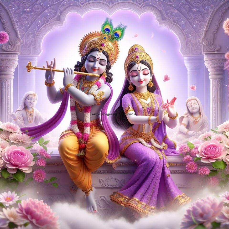 Lord Krishna Images & HD Krishna Photos Jai Shree Krishna Images Status d cute krishna seating playing flute eating button ()