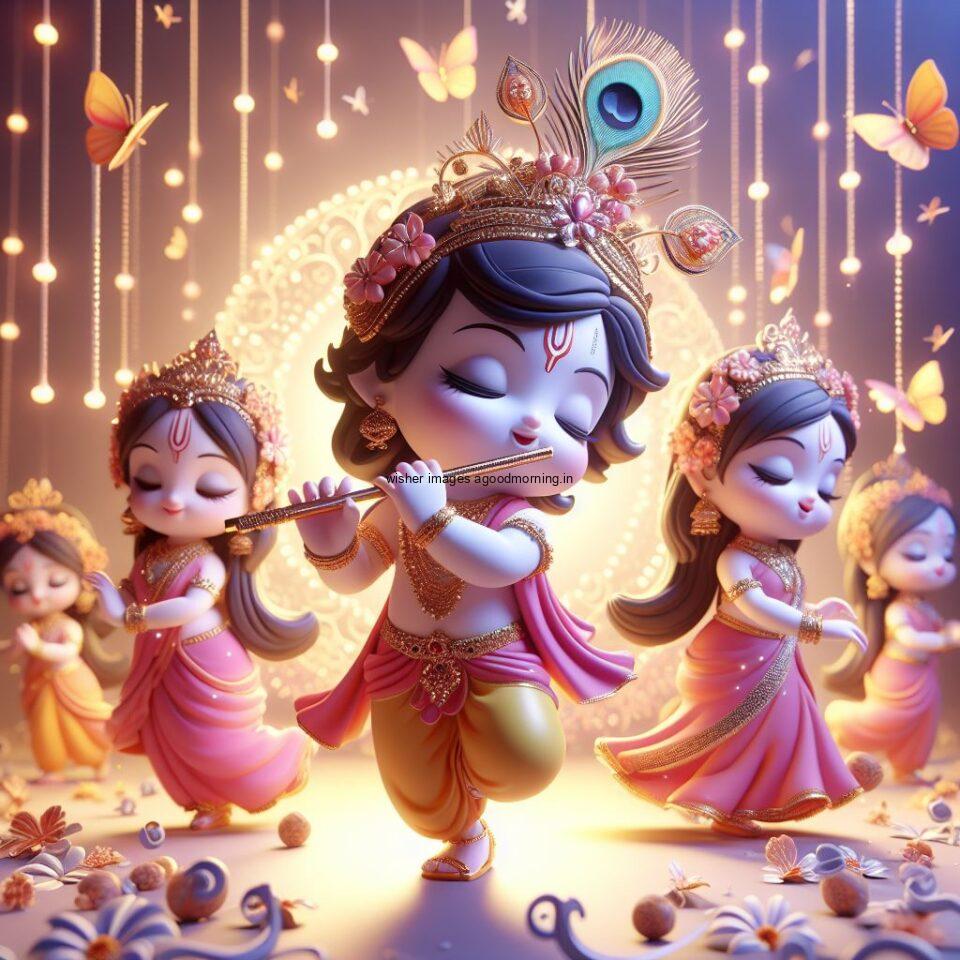 Lord-Krishna-Images-HD-Krishna-Photos-Jai-Shree-Krishna-Images-Status-3d-cute-krishna-seating-playing-flute-eating-button-with-butterfly-2-960x960 60+ Lord Krishna Images & HD Krishna Photos Free Download