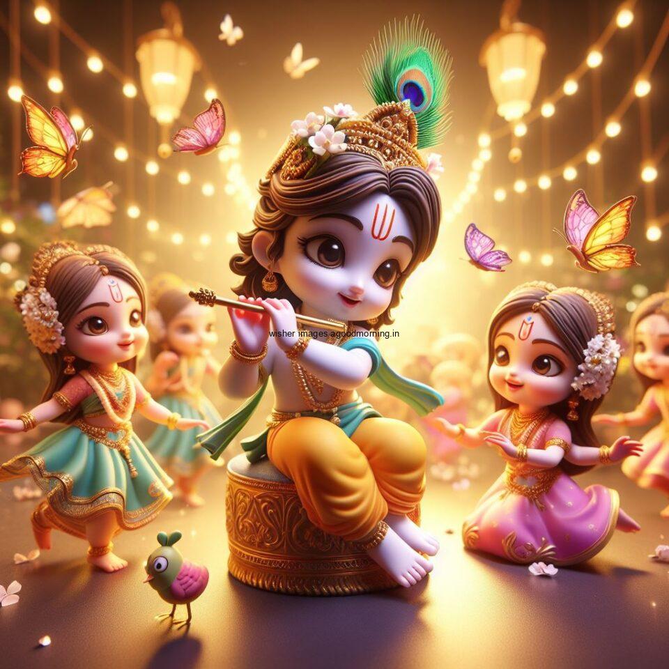 Lord-Krishna-Images-HD-Krishna-Photos-Jai-Shree-Krishna-Images-Status-3d-cute-krishna-seating-playing-flute-eating-button-with-butterfly-3-960x960 60+ Lord Krishna Images & HD Krishna Photos Free Download