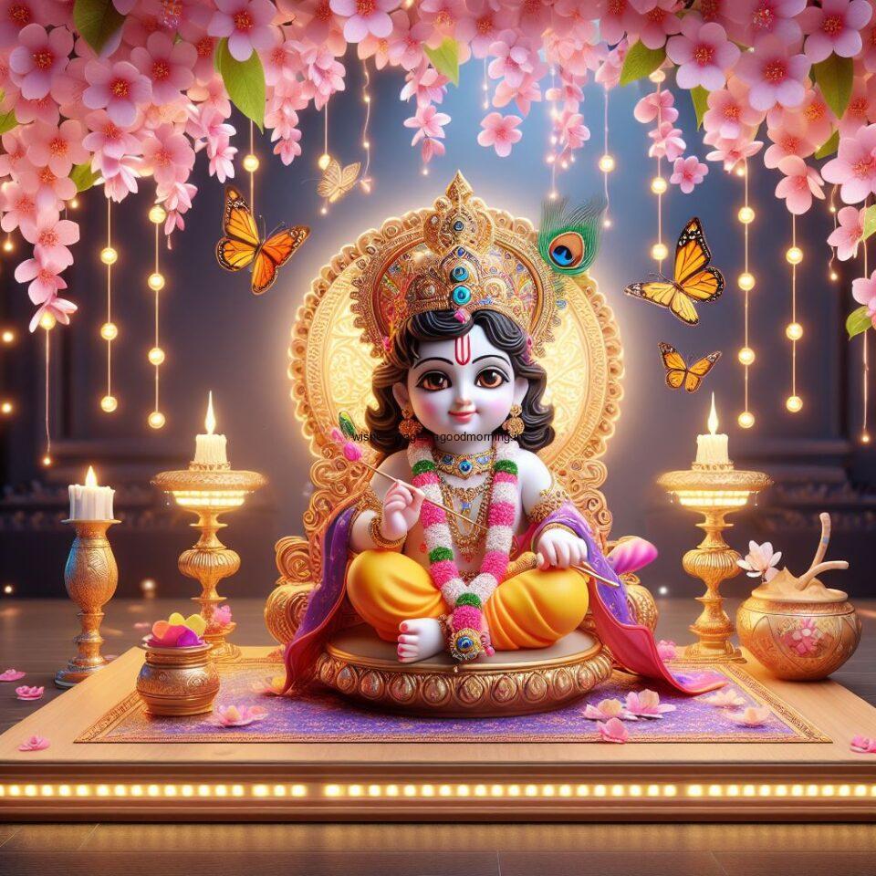 Lord-Krishna-Images-HD-Krishna-Photos-Jai-Shree-Krishna-Images-Status-3d-cute-krishna-seating-playing-flute-eating-button-with-butterfly-58-960x960 60+ Lord Krishna Images & HD Krishna Photos Free Download