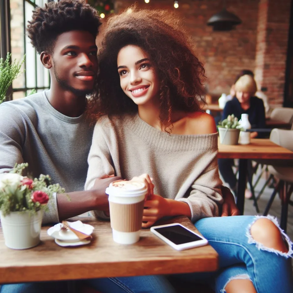 beautiful couple in cafe love couple images with love vibes in city and parpose eachother in the cafe table and enjoy the food ()