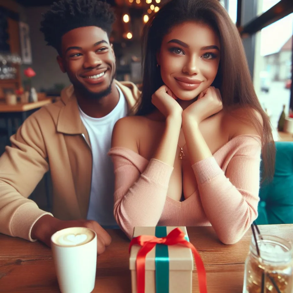 beautiful couple in cafe love couple images with love vibes in city and parpose eachother in the cafe table and enjoy the food ()