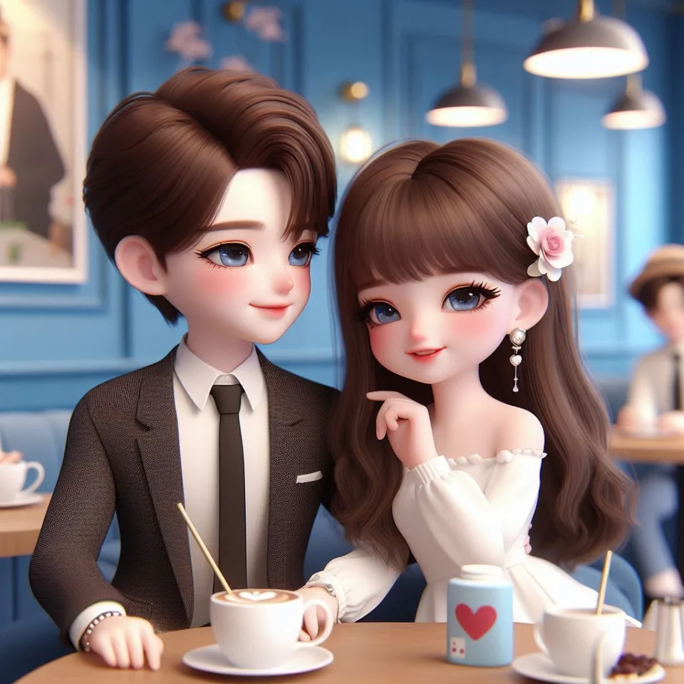 beautiful couple in cafe love couple images with love vibes in city and parpose eachother in the cafe table and enjoy the food ()