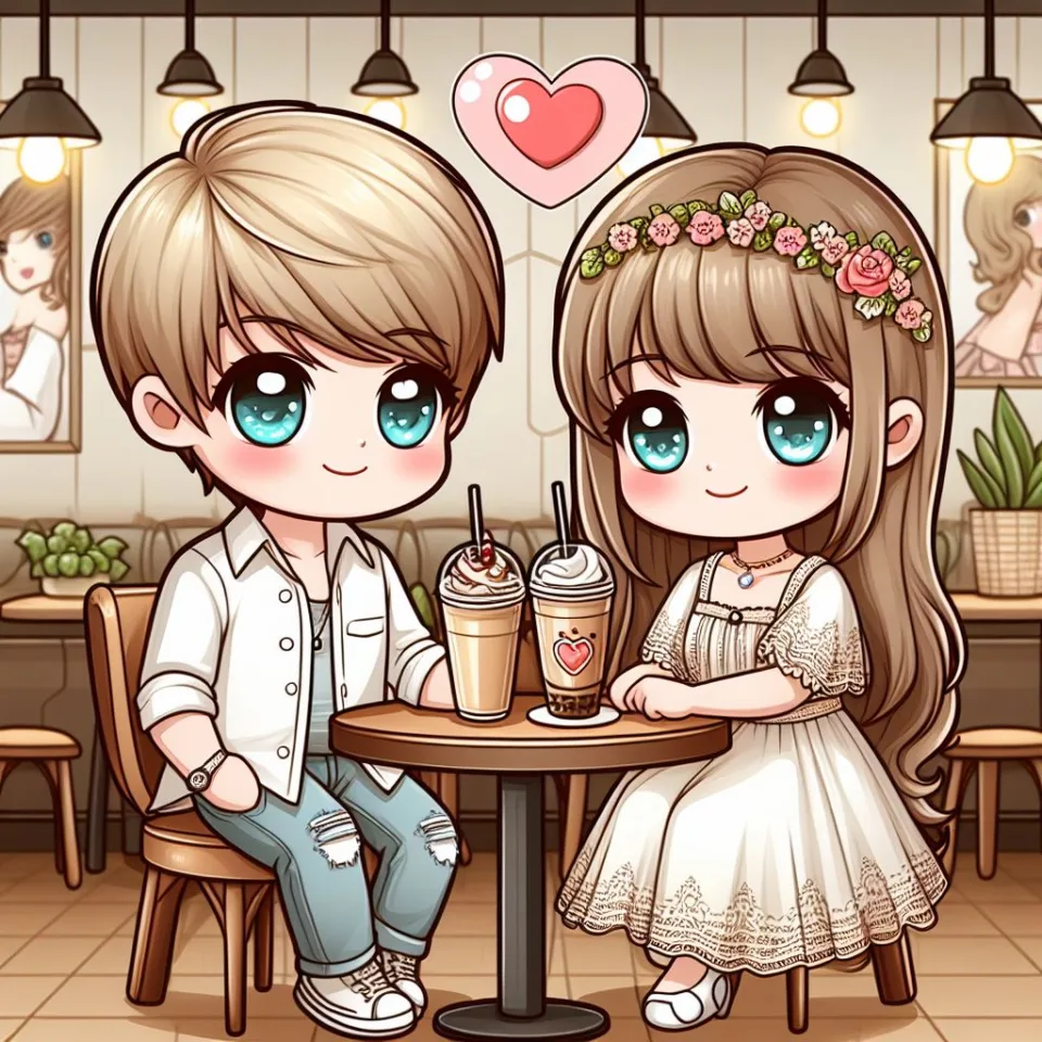 beautiful couple in cafe love couple images with love vibes in city and parpose eachother in the cafe table and enjoy the food ()