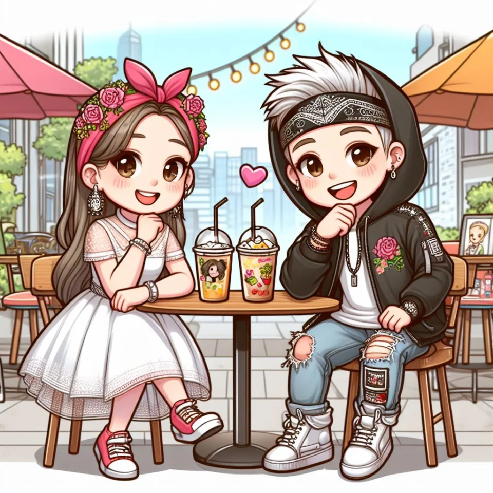 beautiful couple in cafe love couple images with love vibes in city and parpose eachother in the cafe table and enjoy the food ()