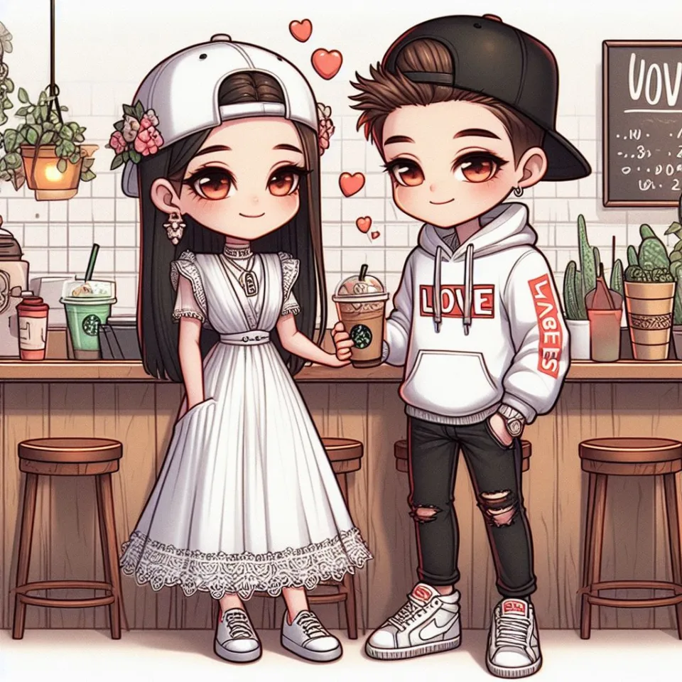 beautiful couple in cafe love couple images with love vibes in city and parpose eachother in the cafe table and enjoy the food ()