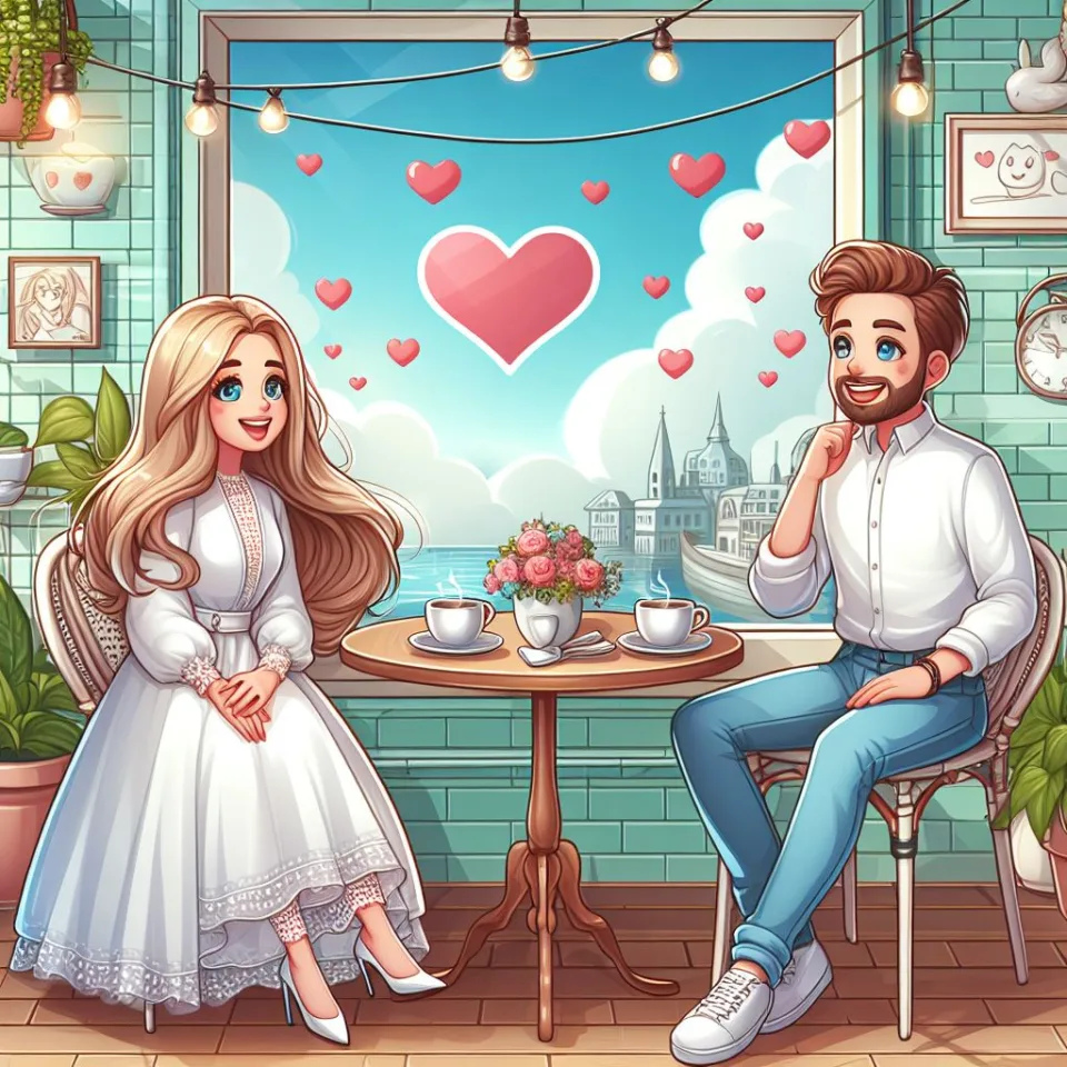 beautiful couple in cafe love couple images with love vibes in city and parpose eachother in the cafe table and enjoy the food ()