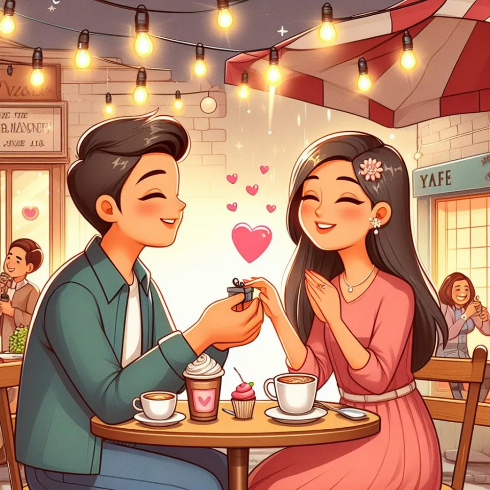 beautiful couple in cafe love couple images with love vibes in city and parpose eachother in the cafe table and enjoy the food ()