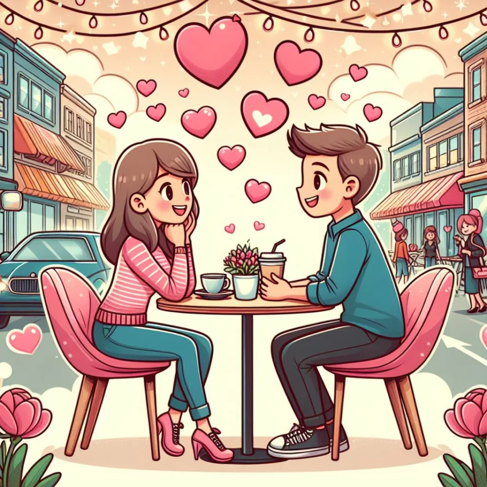 beautiful couple in cafe love couple images with love vibes in city and parpose eachother in the cafe table and enjoy the food ()