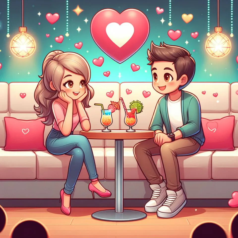 beautiful couple in cafe love couple images with love vibes in city and parpose eachother in the cafe table and enjoy the food ()