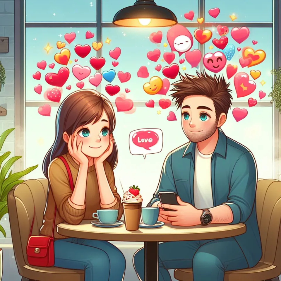 beautiful couple in cafe love couple images with love vibes in city and parpose eachother in the cafe table and enjoy the food ()