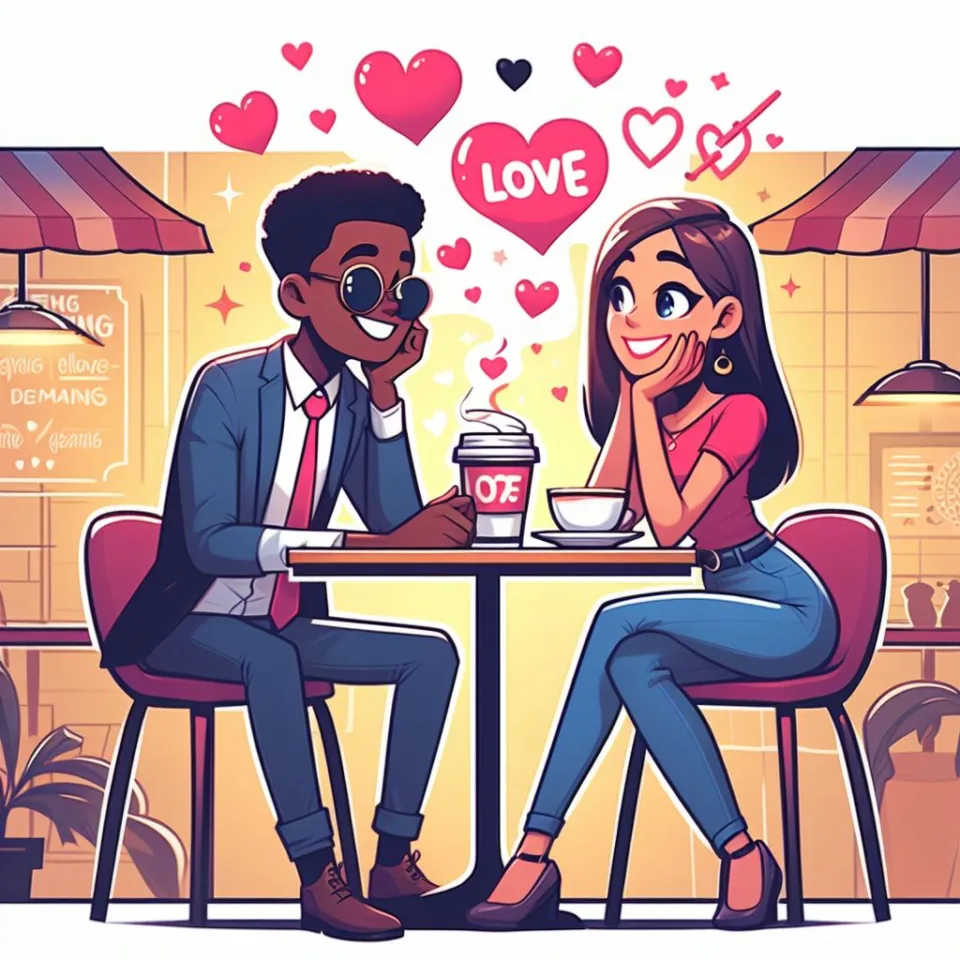 beautiful couple in cafe love couple images with love vibes in city and parpose eachother in the cafe table and enjoy the food ()