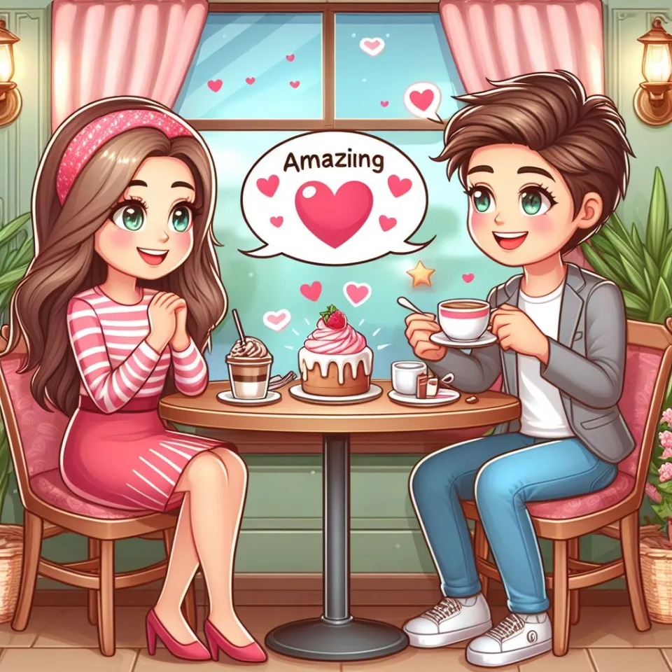 beautiful couple in cafe love couple images with love vibes in city and parpose eachother in the cafe table and enjoy the food ()