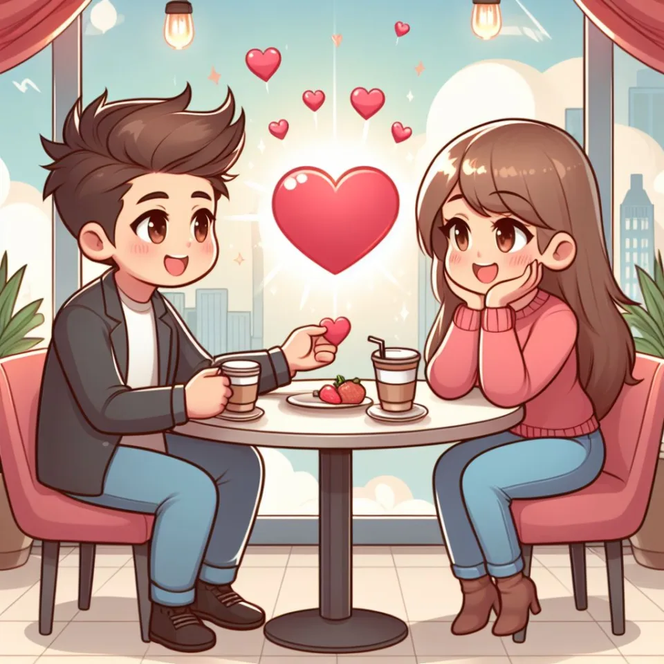 beautiful couple in cafe love couple images with love vibes in city and parpose eachother in the cafe table and enjoy the food ()