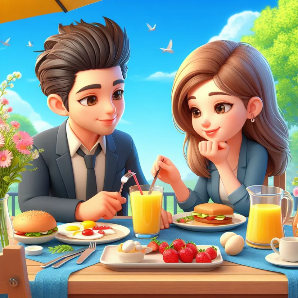 beautiful couple in cafe love couple images with love vibes in city and parpose eachother in the cafe table and enjoy the food image ()