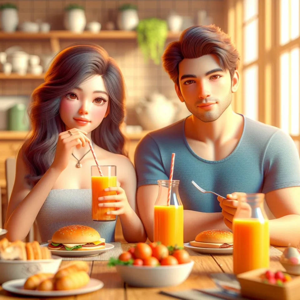 beautiful couple in cafe love couple images with love vibes in city and parpose eachother in the cafe table and enjoy the food image ()