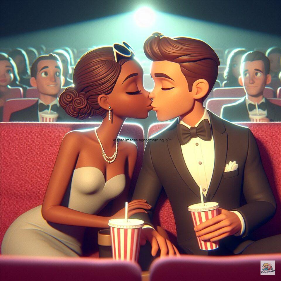 couple seating in theater with eachother with love vibes amazing life amazing lights setup ()