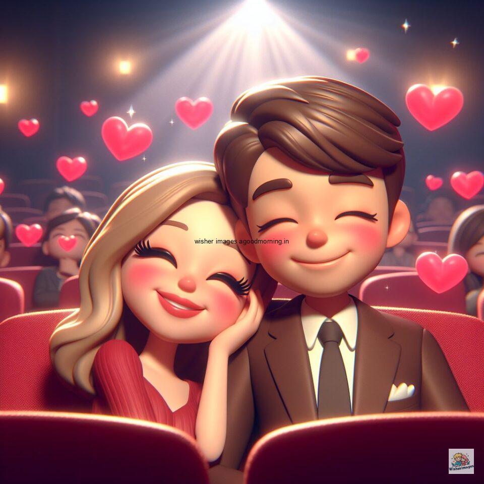 couple seating in theater with eachother with love vibes amazing life amazing lights setup ()