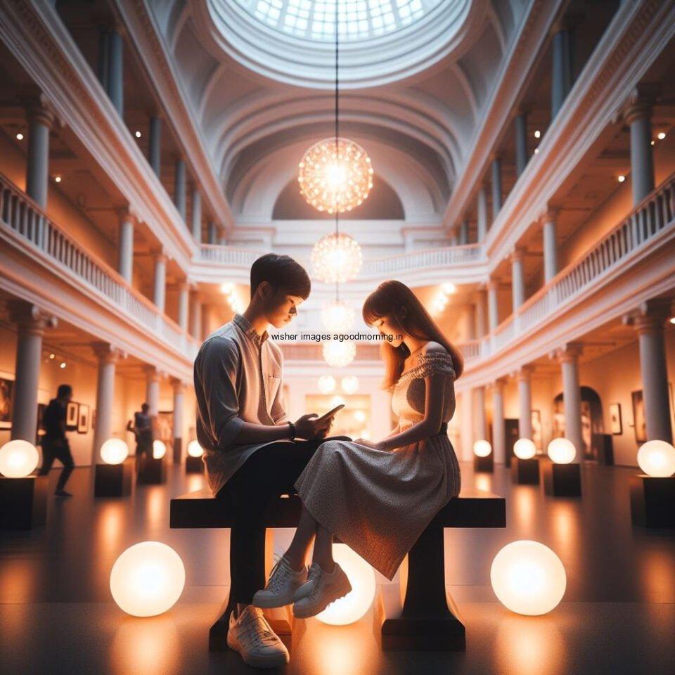 cute couple d images with amazing lights and couple are making love vibes with beautiful background heart images ()