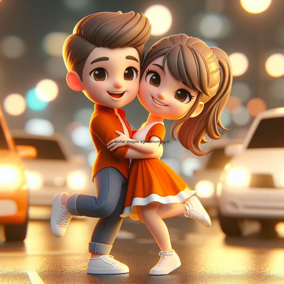 cute couple d images with amazing lights and couple are making love vibes with beautiful background heart images ()