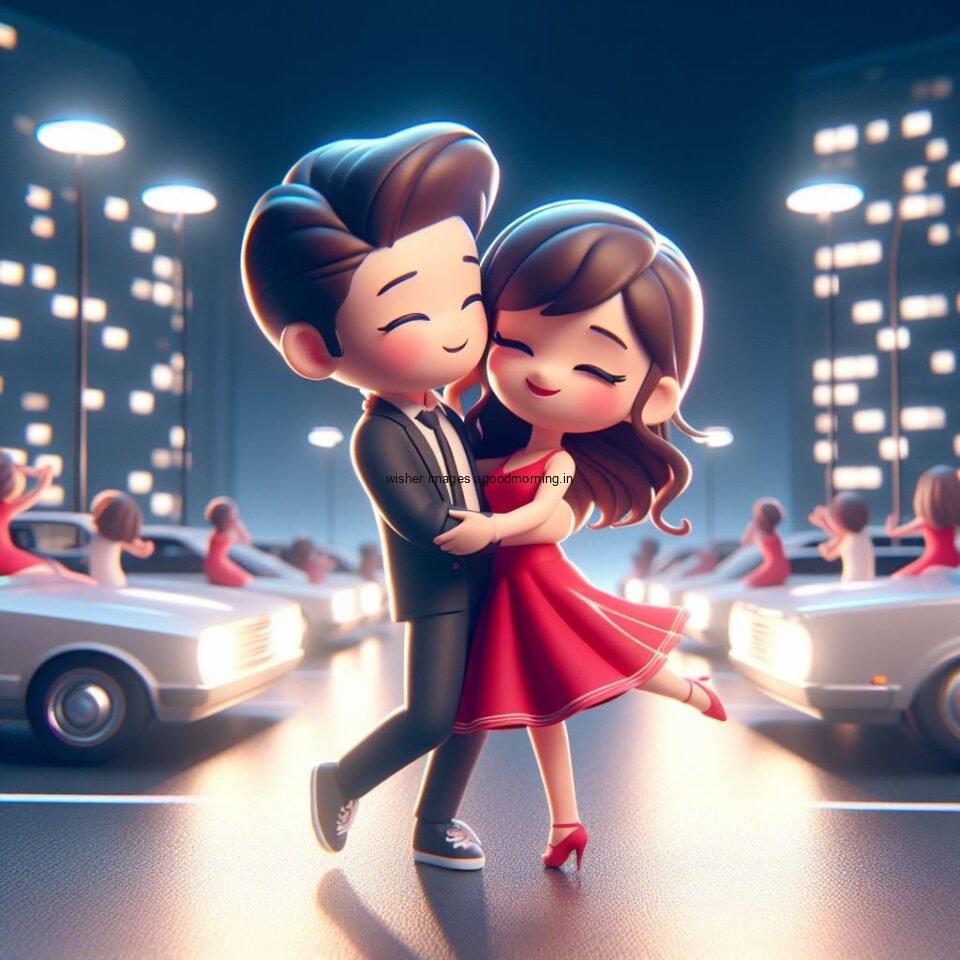 cute couple d images with amazing lights and couple are making love vibes with beautiful background heart images ()