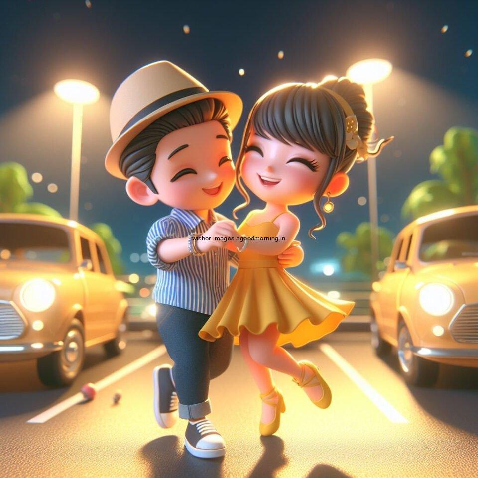 cute couple d images with amazing lights and couple are making love vibes with beautiful background heart images ()