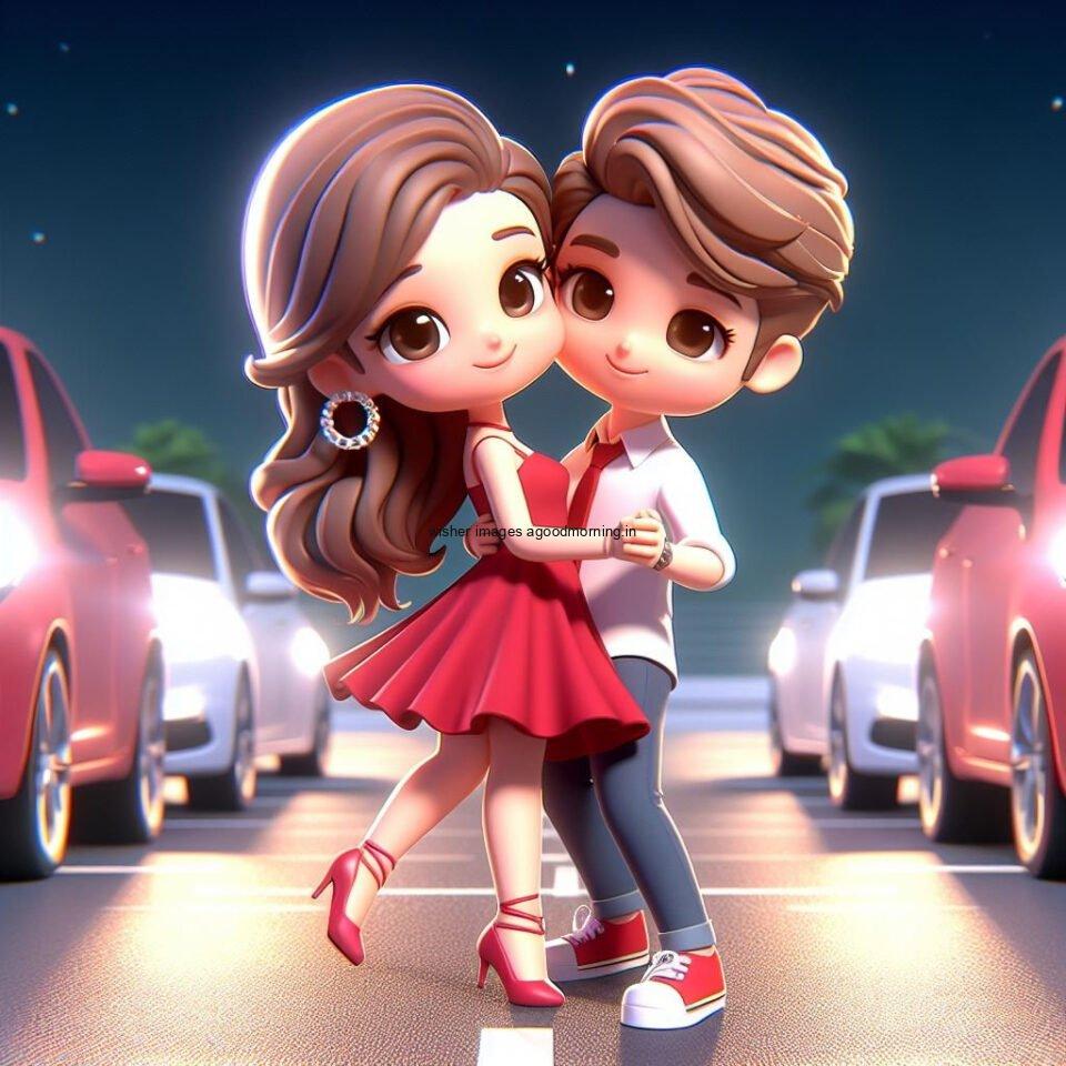 cute couple d images with amazing lights and couple are making love vibes with beautiful background heart images ()