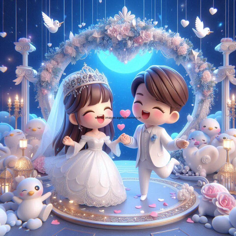 d cut couples wallpapers enjoy the wedding with dancing beautiful dress ()