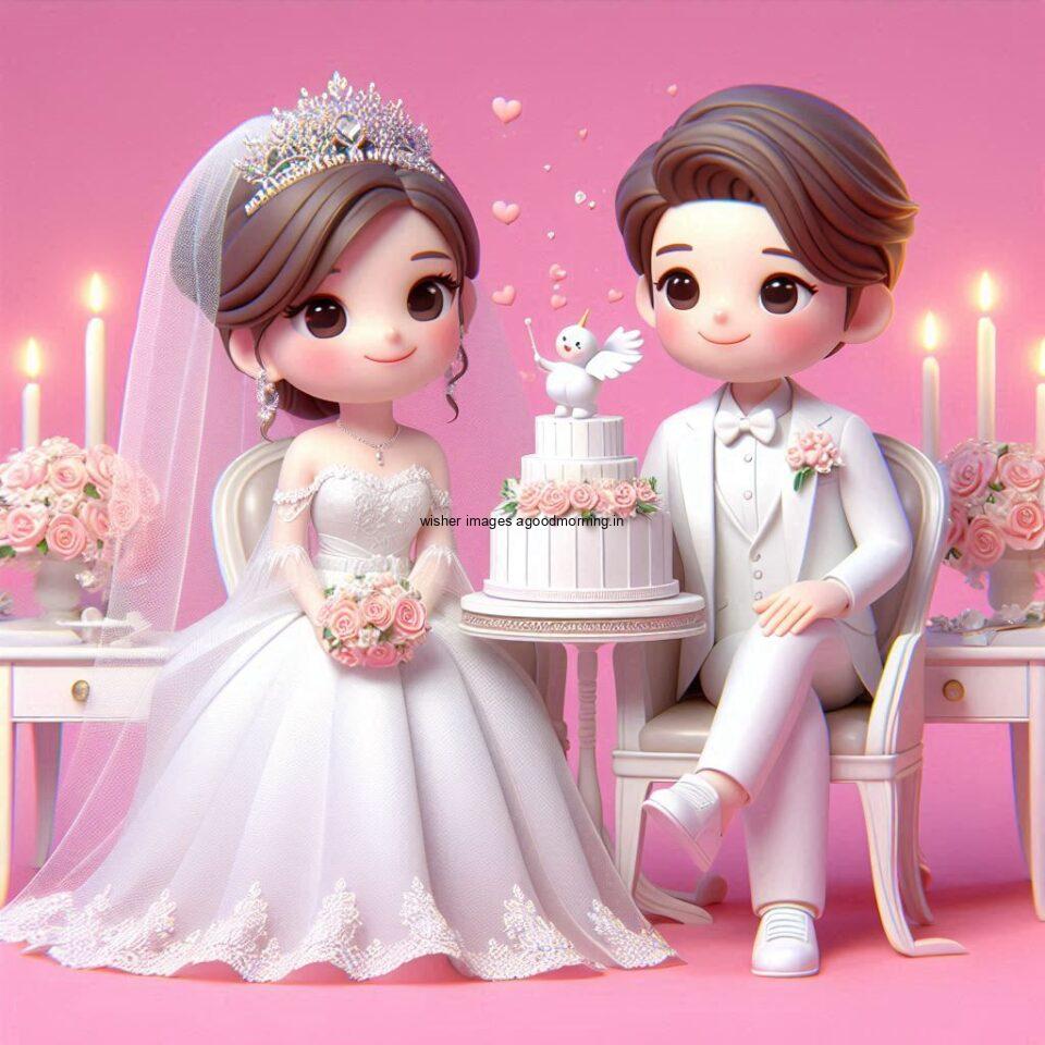 d cut couples wallpapers enjoy the wedding with dancing beautiful dress ()