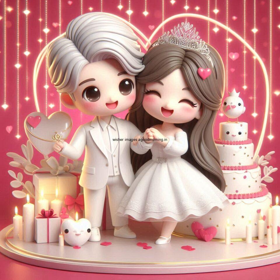 d cut couples wallpapers enjoy the wedding with dancing beautiful dress ()