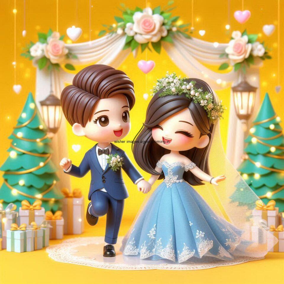 d cut couples wallpapers enjoy the wedding with dancing beautiful dress ()