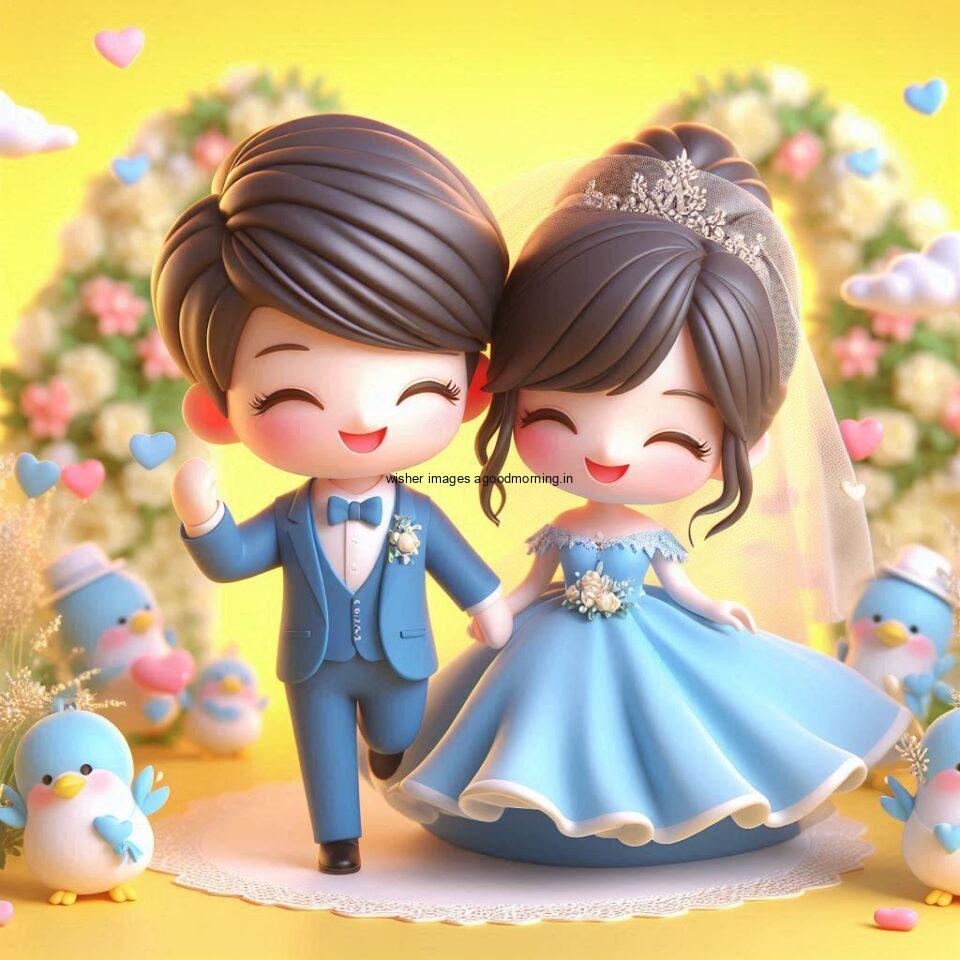 d cut couples wallpapers enjoy the wedding with dancing beautiful dress ()