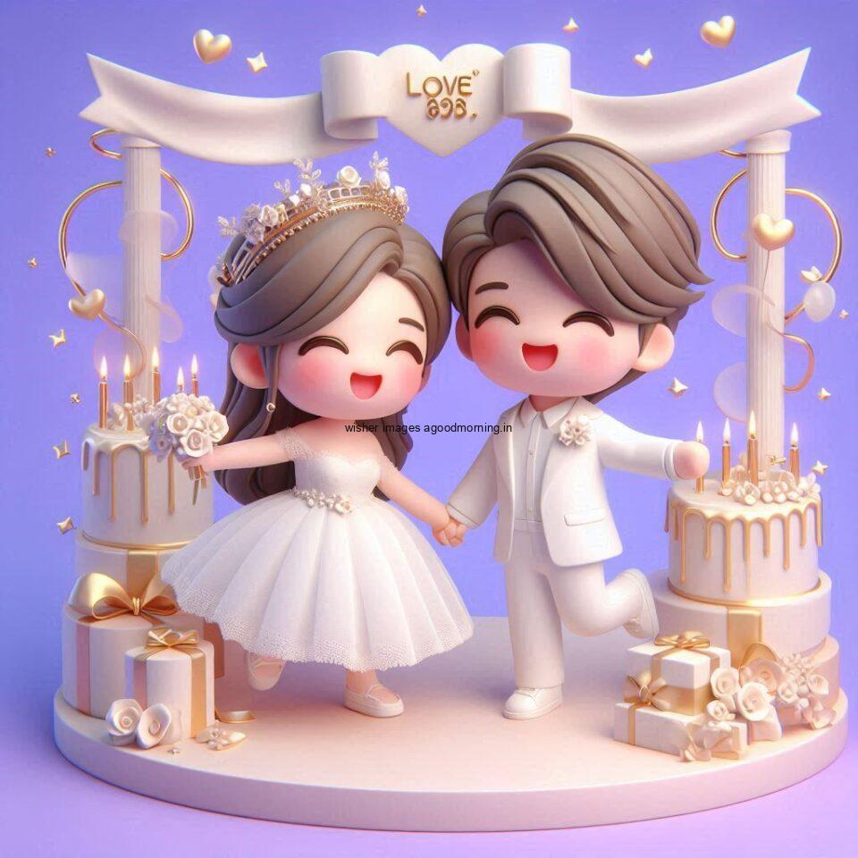 d cut couples wallpapers enjoy the wedding with dancing beautiful dress ()