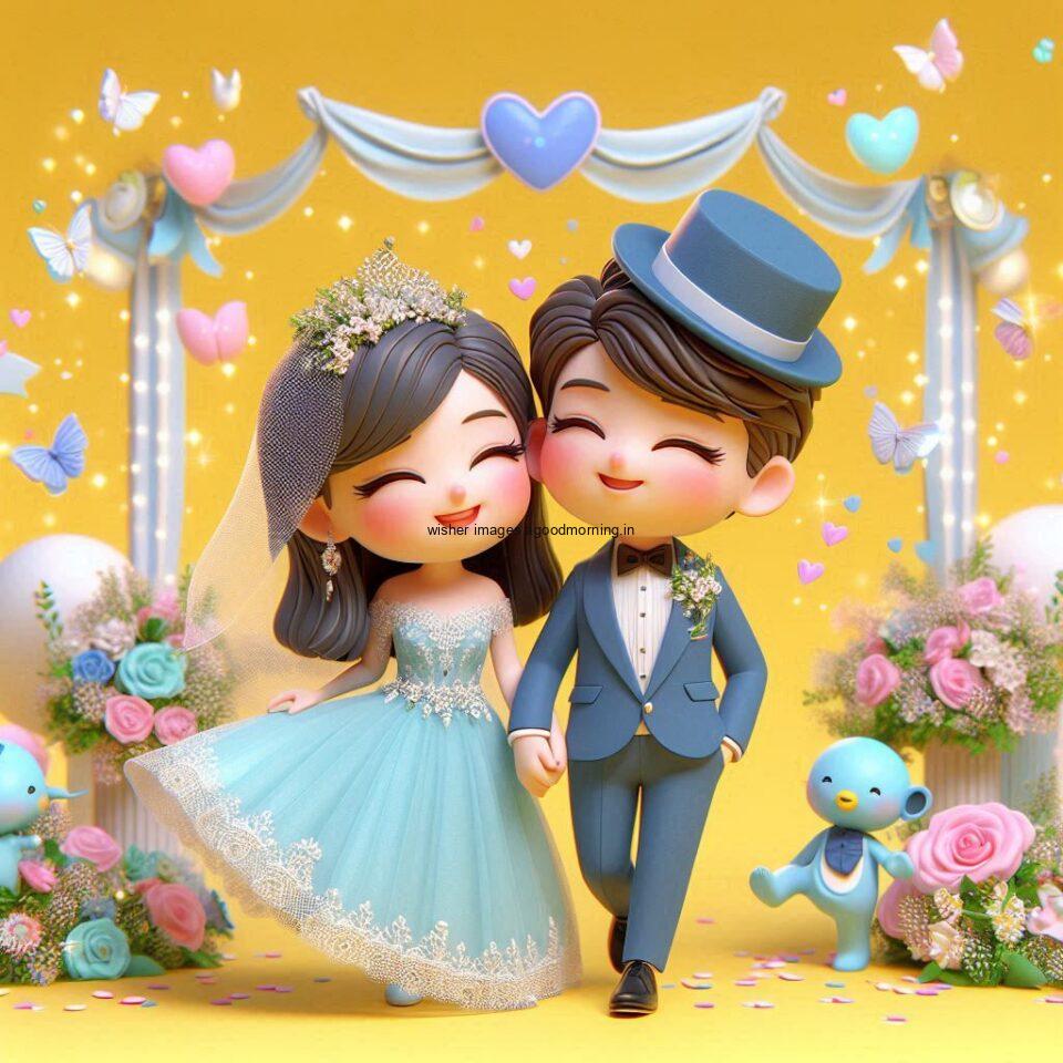 d cut couples wallpapers enjoy the wedding with dancing beautiful dress ()