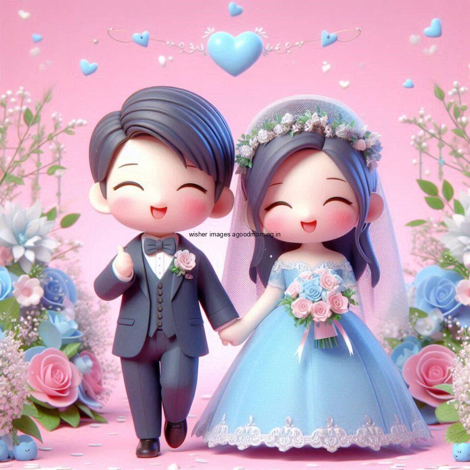 d cut couples wallpapers enjoy the wedding with dancing beautiful dress ()