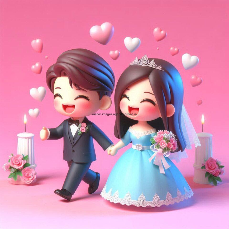 d cut couples wallpapers enjoy the wedding with dancing beautiful dress ()