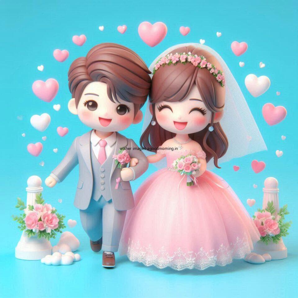 d cut couples wallpapers enjoy the wedding with dancing beautiful dress ()