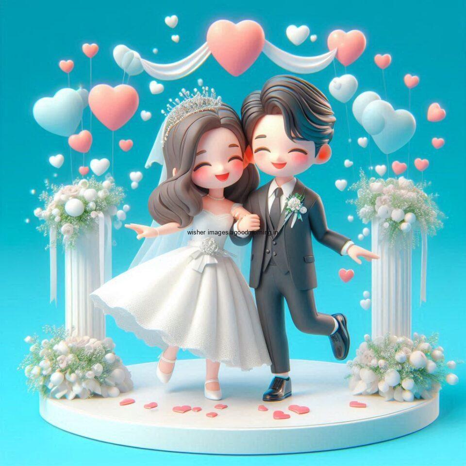 d cut couples wallpapers enjoy the wedding with dancing beautiful dress ()