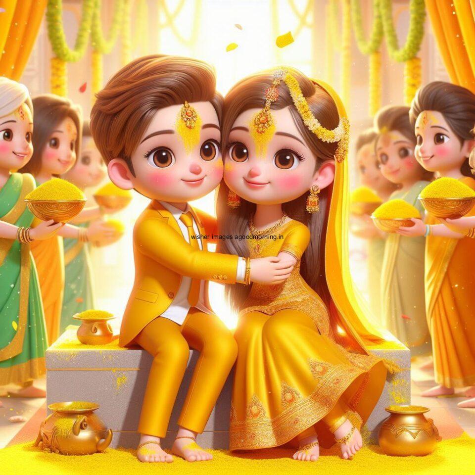 d cut couples wallpapers enjoy the wedding with each other haldi mahndi dancing green dress or yellow dress ()